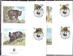 Пакистан, 1989, Медведи,  WWF, 4 КПД